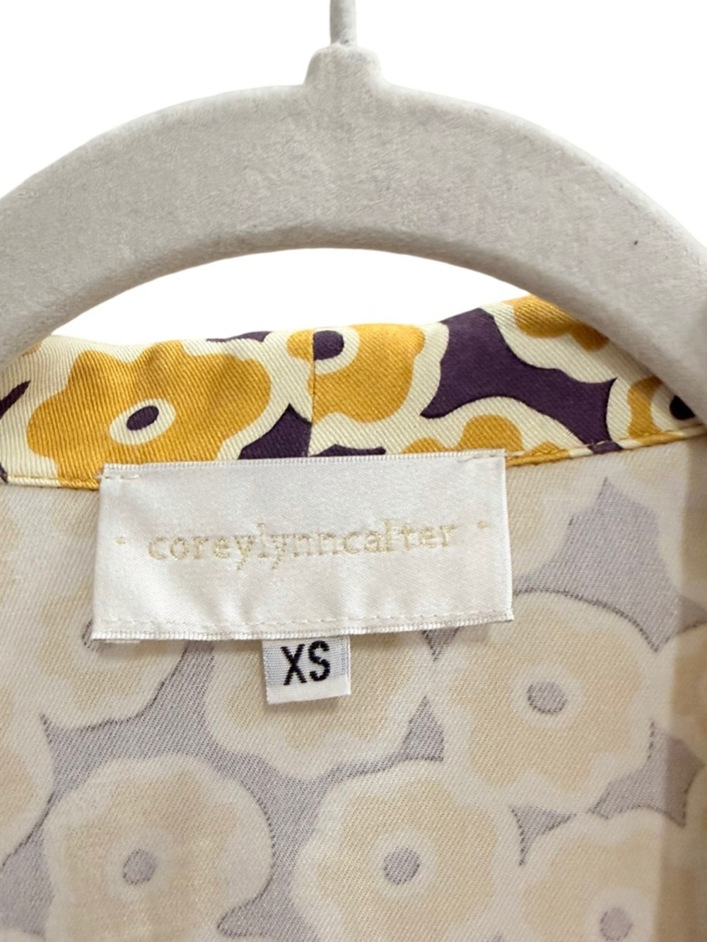 Anthropologie Corey Lynn Calter Floral Wrap Mini Dress Yellow Purple Size XS - Picture 9 of 10